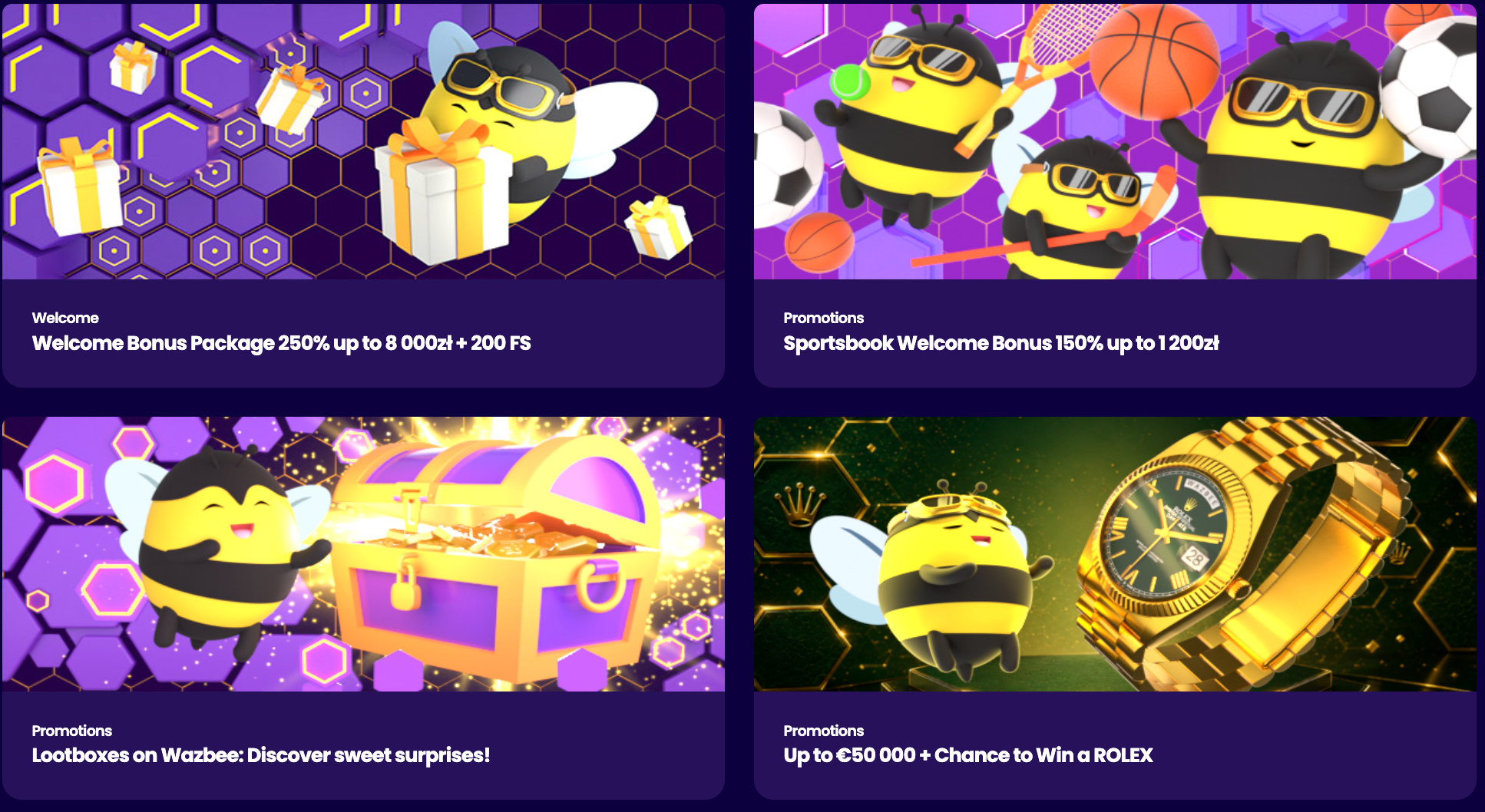 Wazbee Casino — bonus powitalny w zakładach sportowych